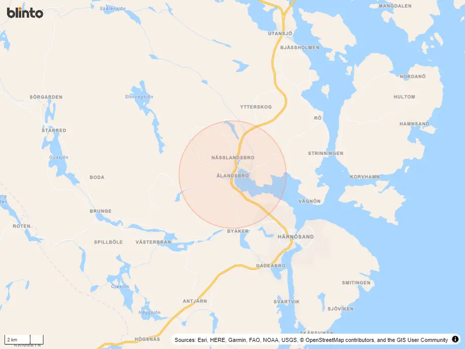 Karta över Älandsbro