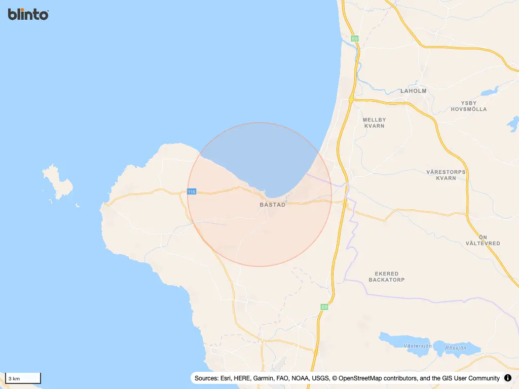 Karta &ouml;ver Båstad