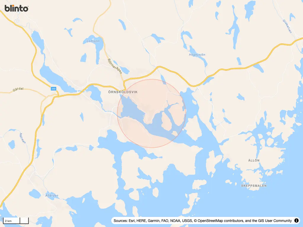 Karta &ouml;ver BONÄSSUND