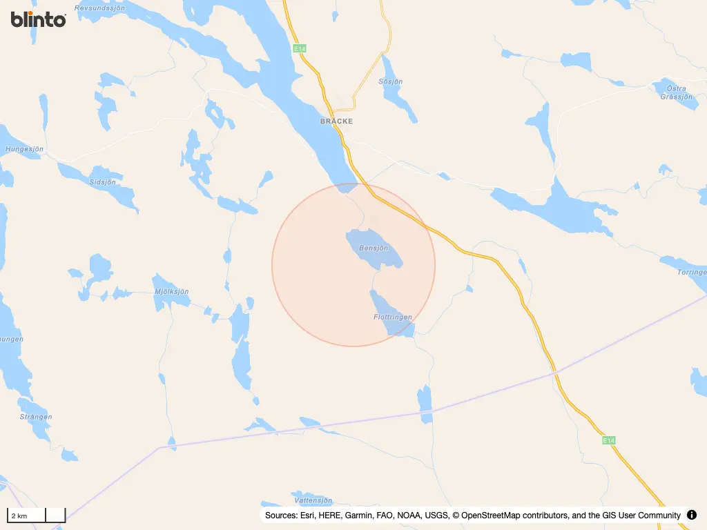Karta över Bräcke