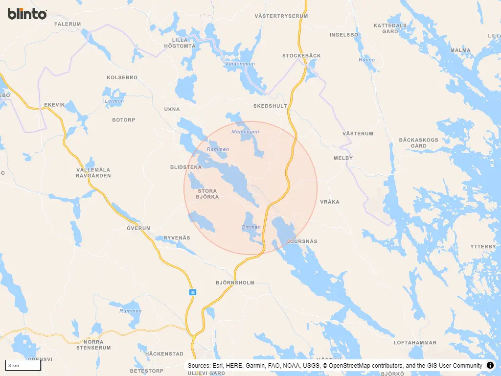 Karta över Edsbruk