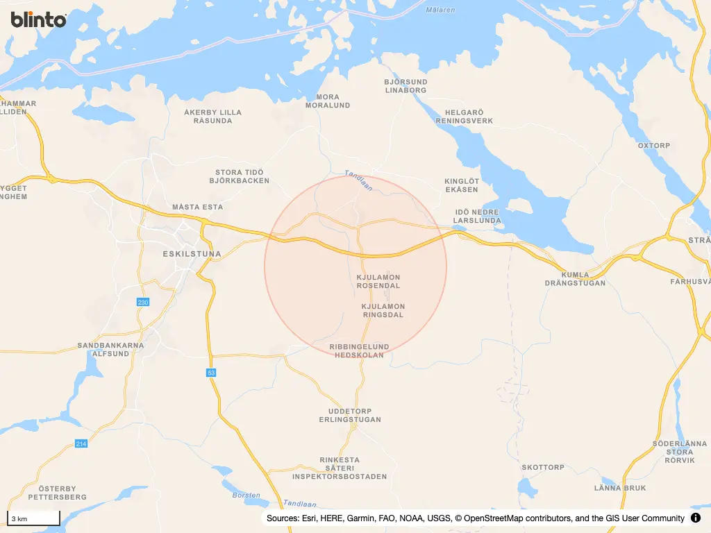 Karta &ouml;ver Eskilstund