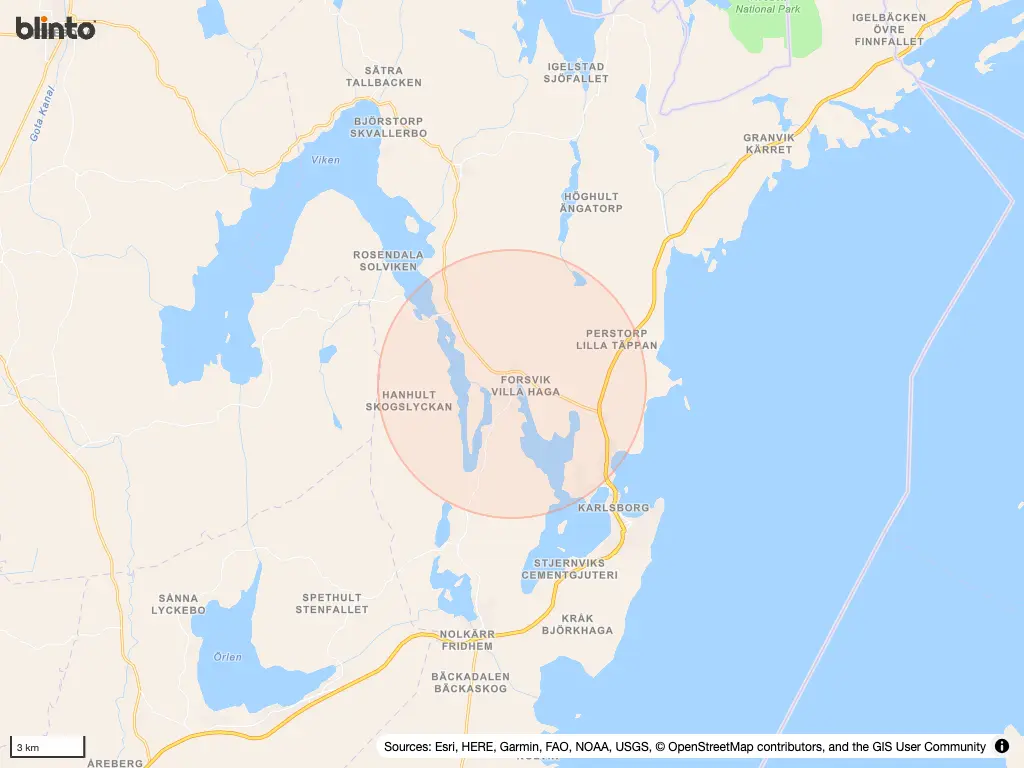 Karta &ouml;ver FORSVIK