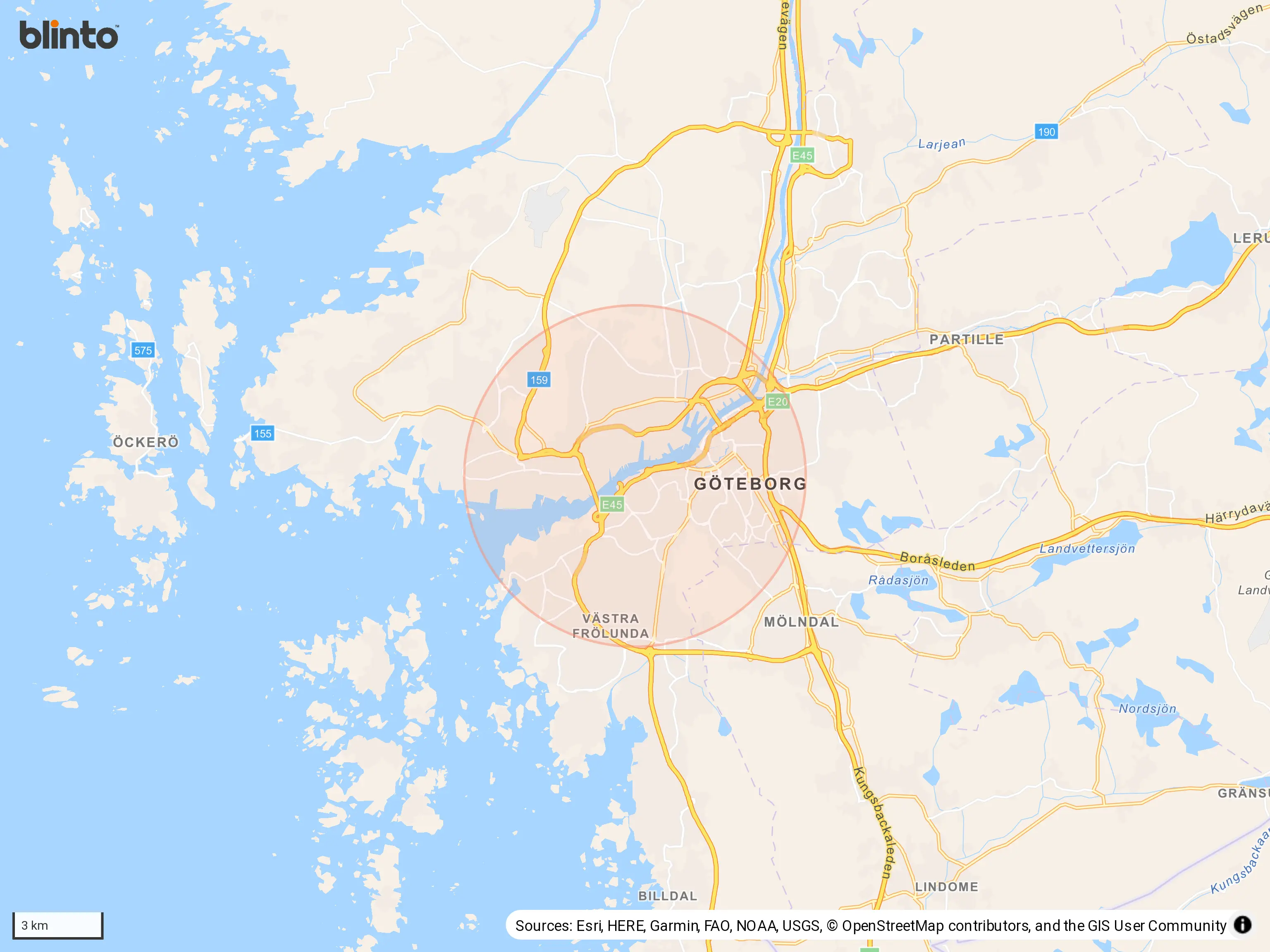 Karta &ouml;ver GÖTEBORG