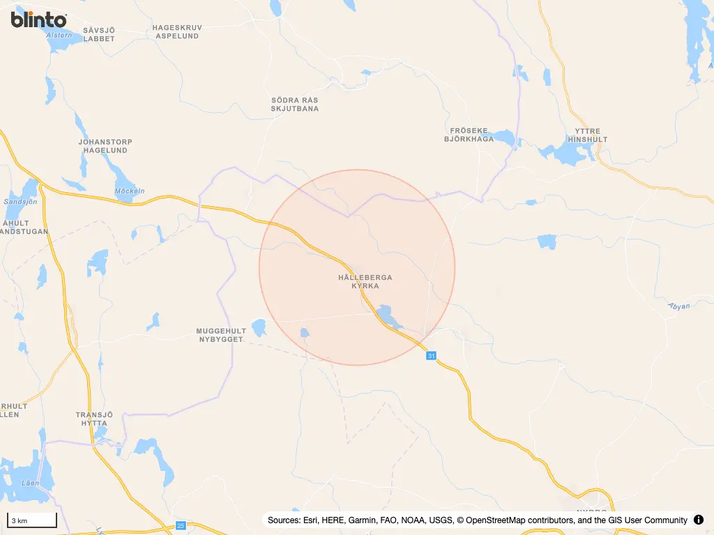 Karta &ouml;ver Gullaskruv