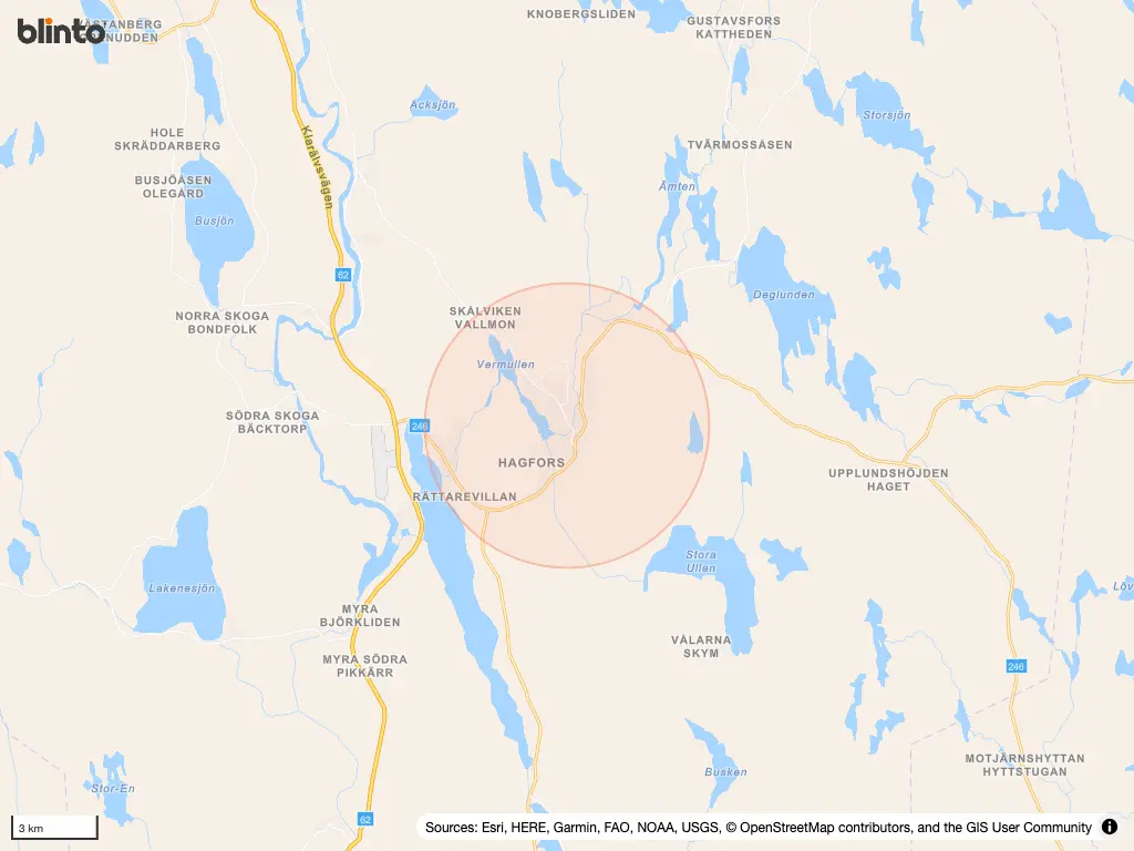 Karta &ouml;ver Hagfors