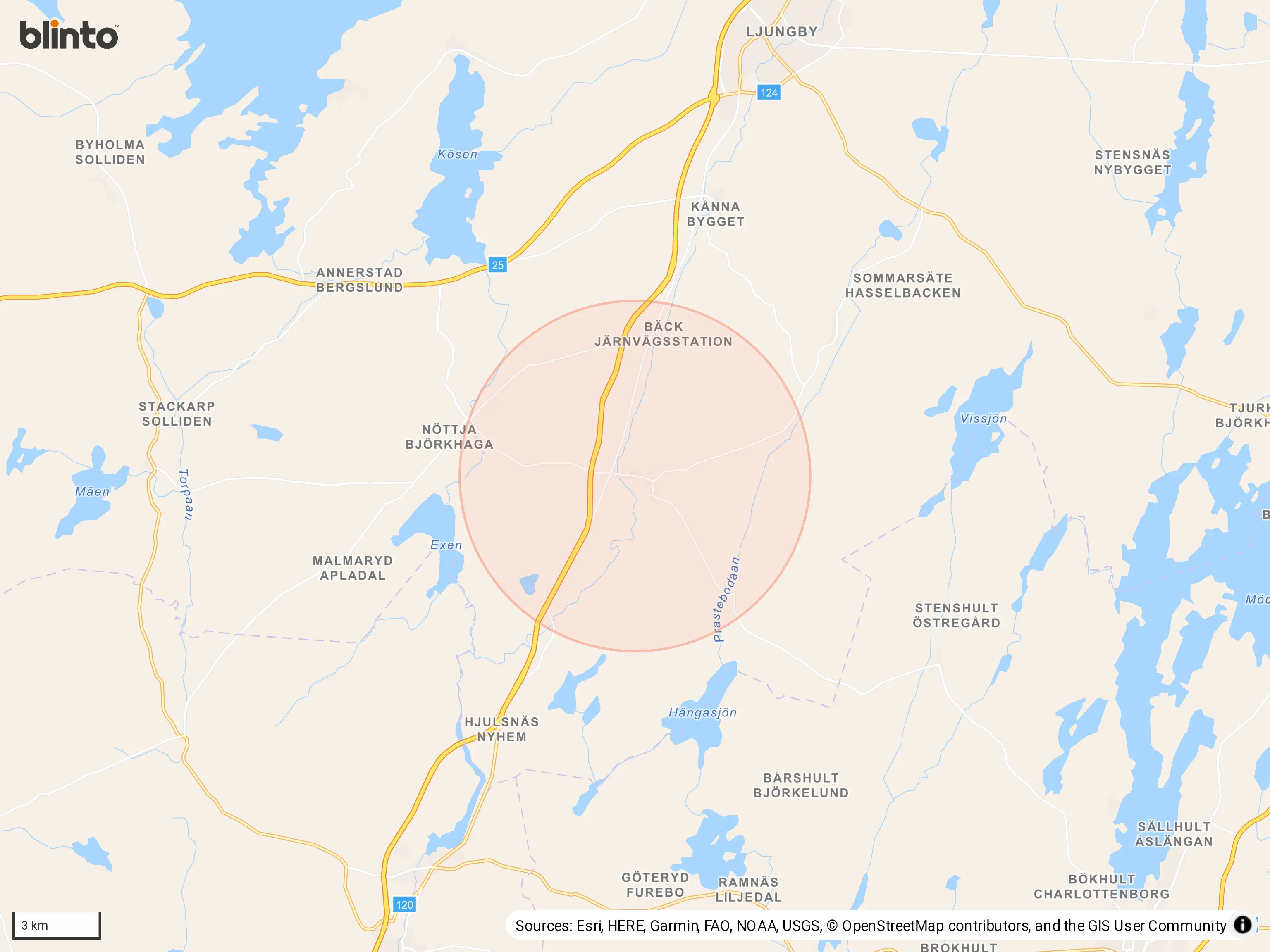 Karta över Hamneda