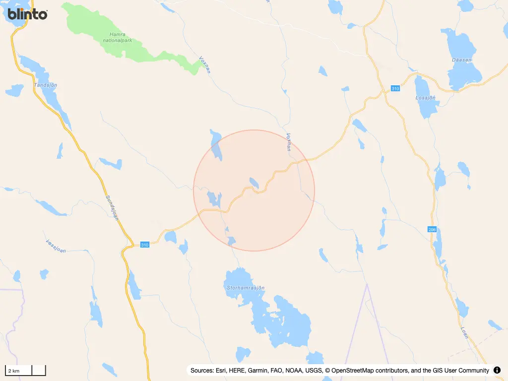 Karta &ouml;ver Hamra