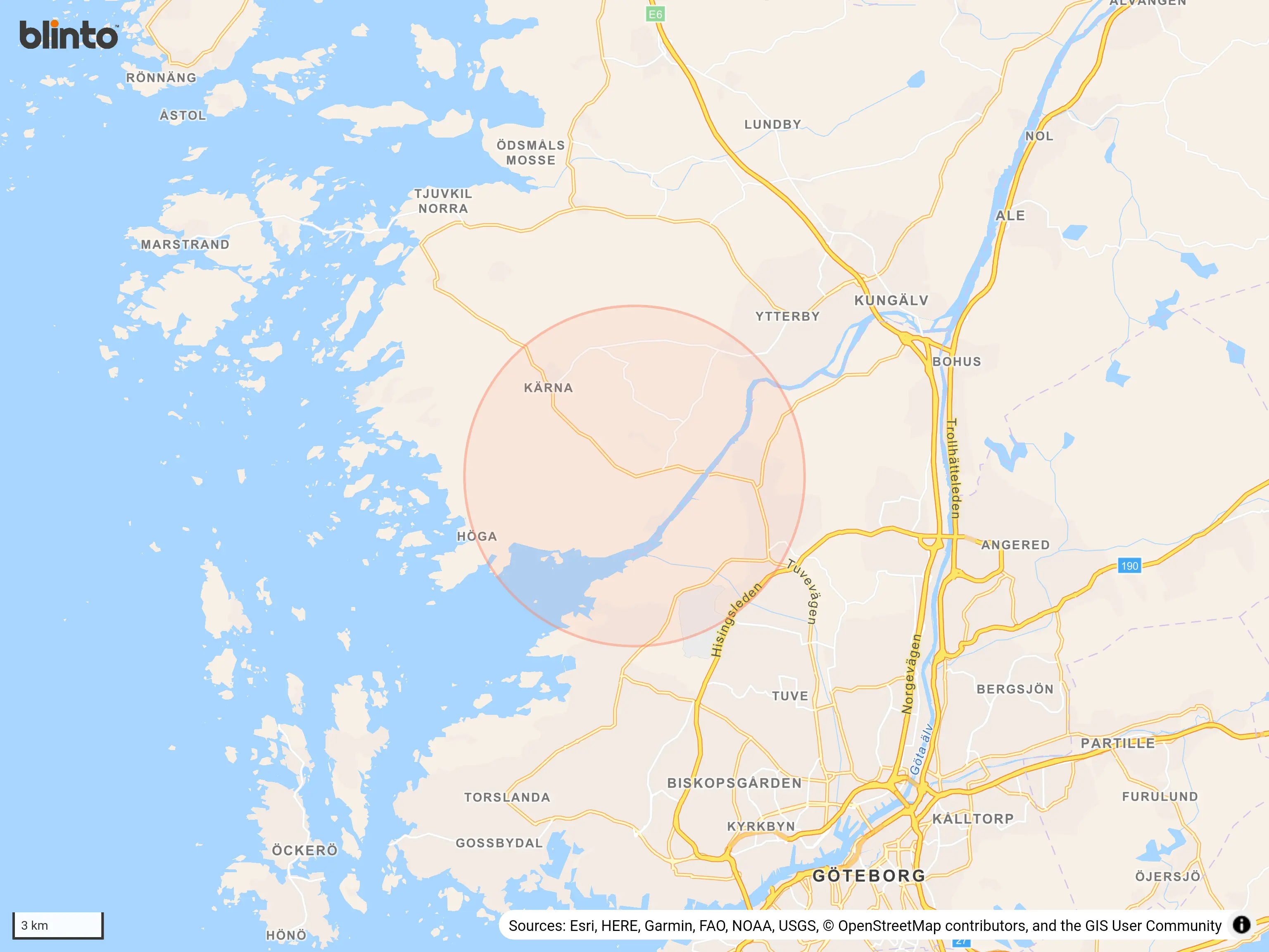 Karta över Harestad