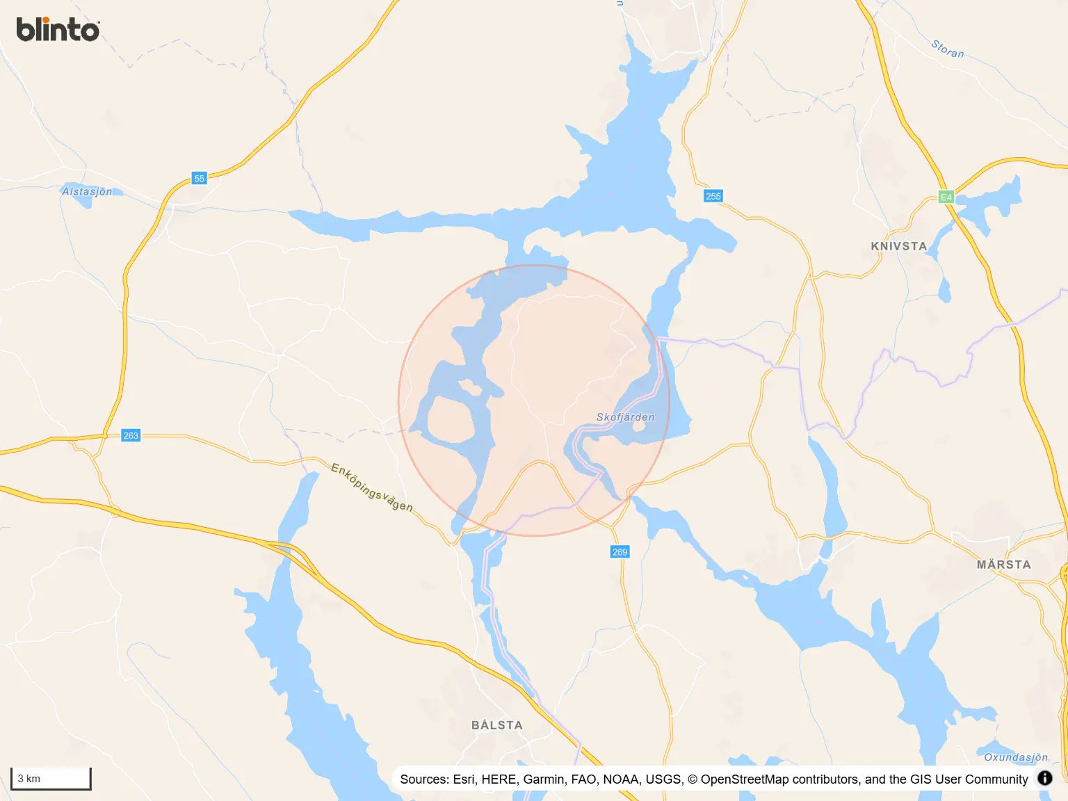 Karta över Häggeby