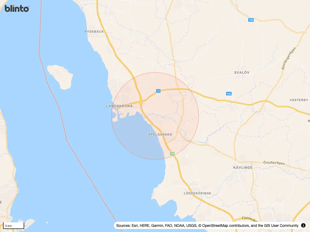 Karta över Häljarp