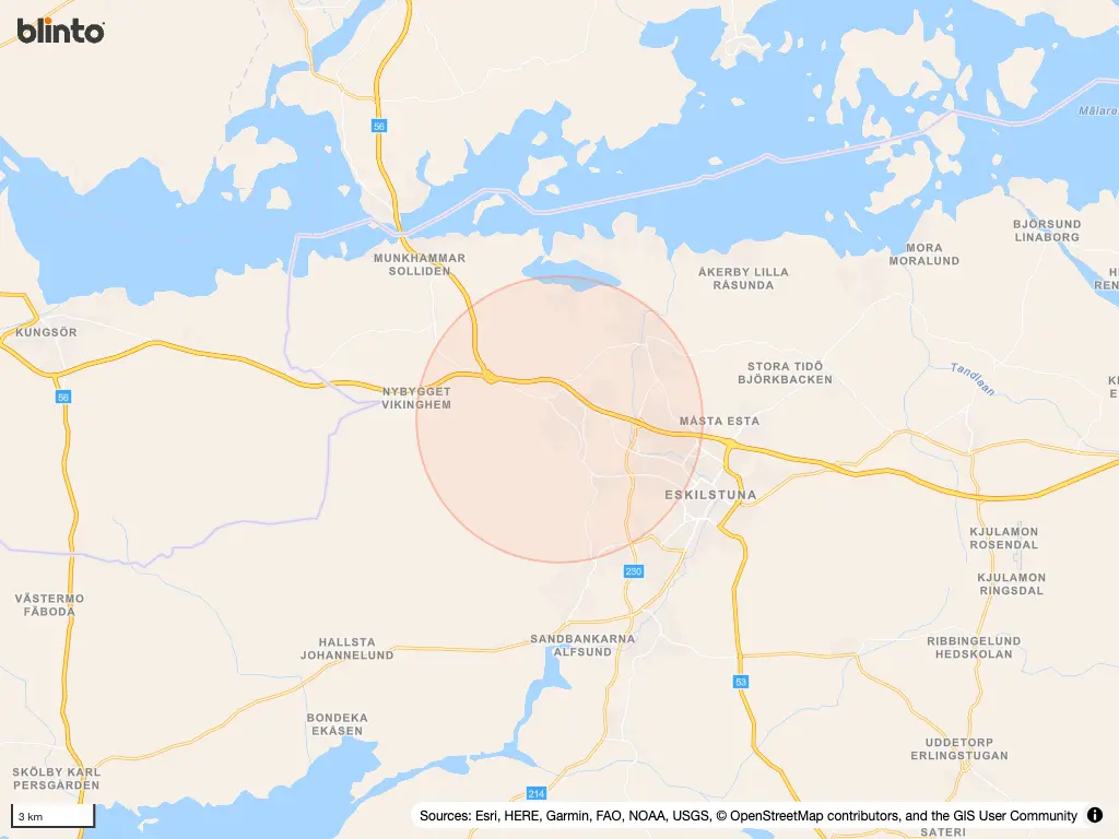 Karta &ouml;ver Hällbybrunn