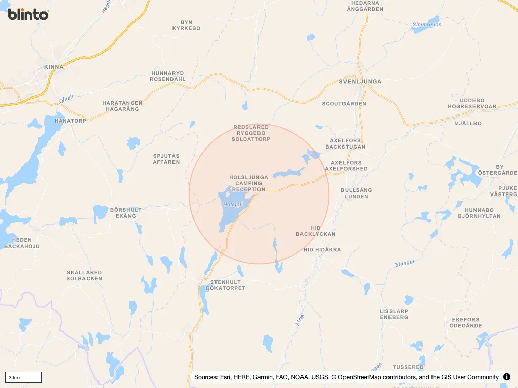 Karta &ouml;ver Holsljunga