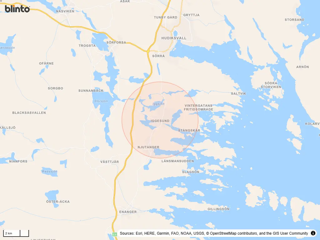 Karta över Iggesund