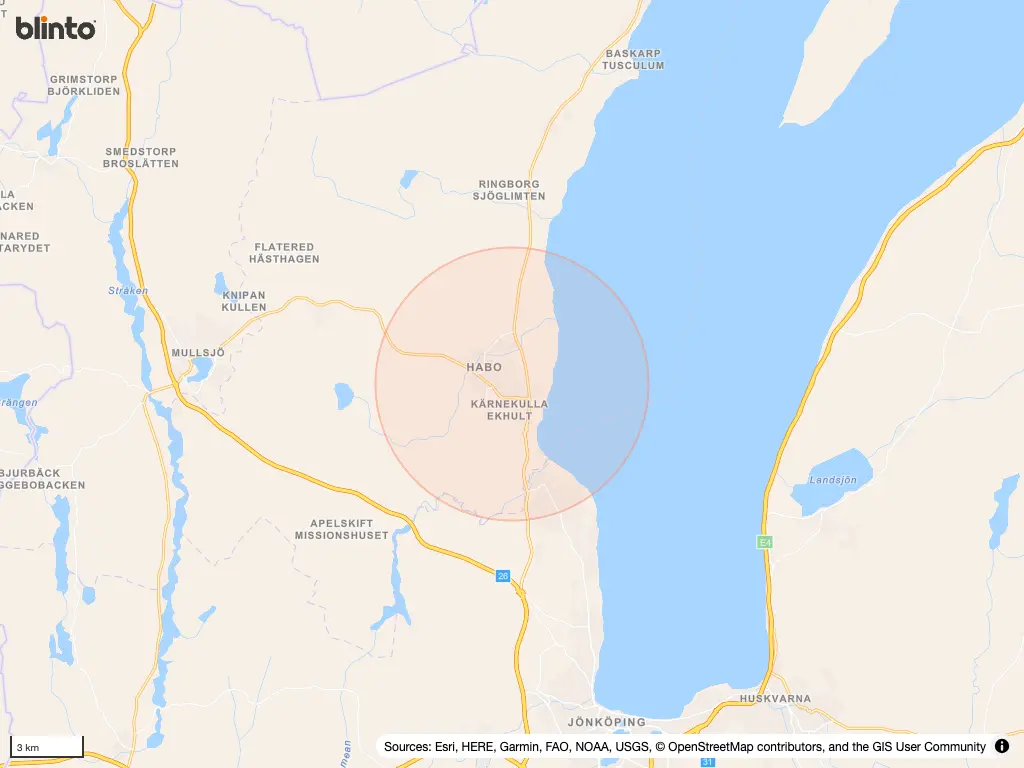 Karta över Jönköping