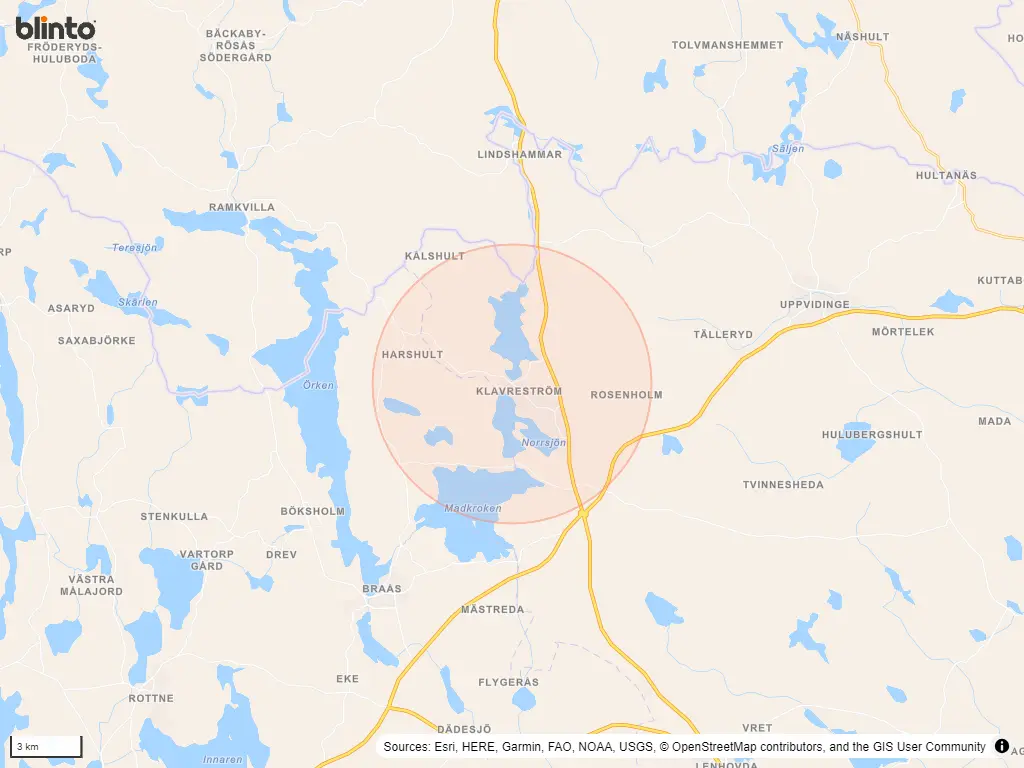 Karta över Klavreström