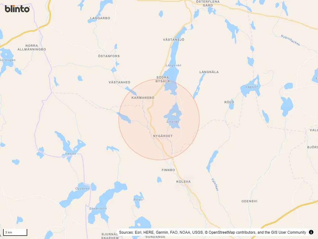 Karta över Kolsva/Bubbarsbo