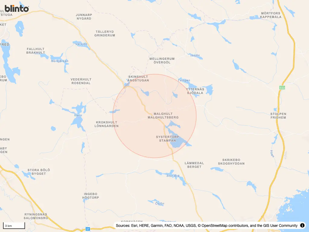 Karta &ouml;ver KRISTDALA