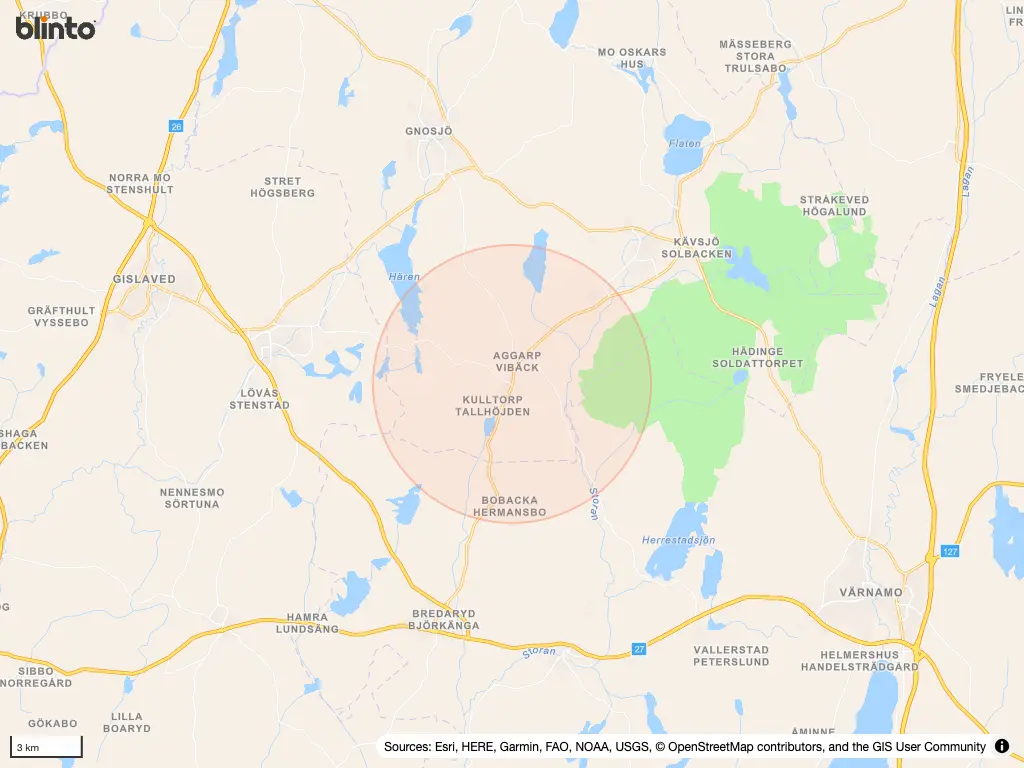 Karta &ouml;ver Kultorp