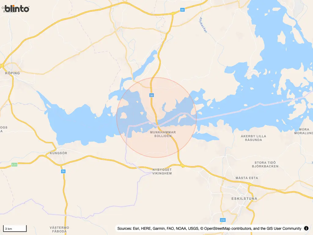 Karta över Kvicksund