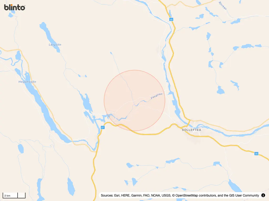 Karta över Långsele