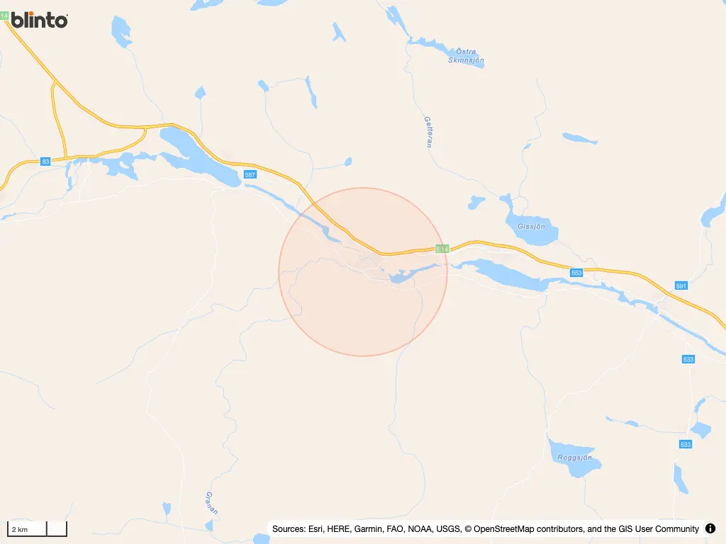 Karta &ouml;ver Ljungaverk