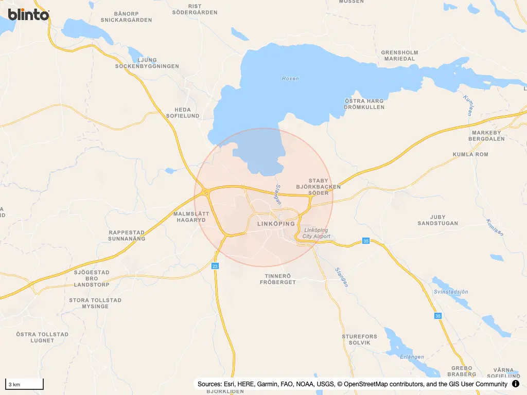 Karta &ouml;ver Ljungsbro