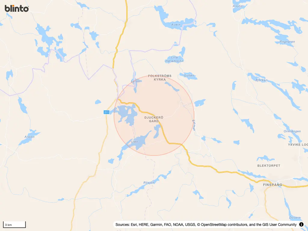 Karta över Ljusfallshammar