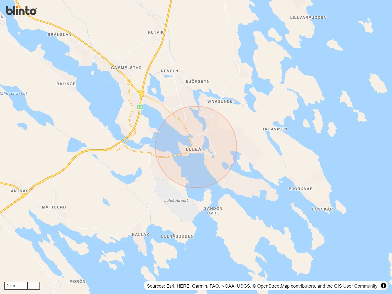 Karta över Luleå