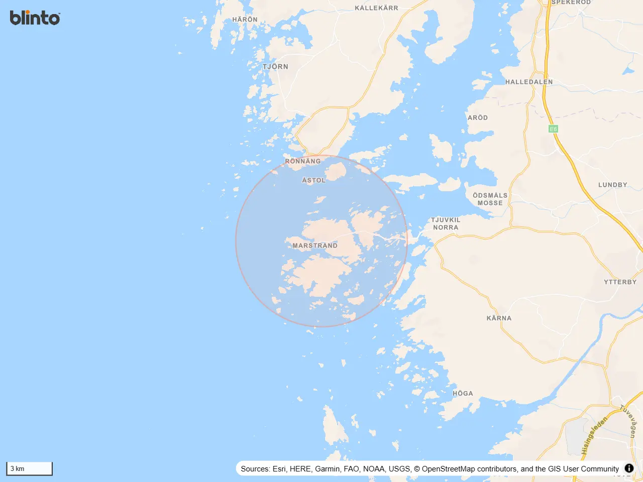 Karta över Marstrand