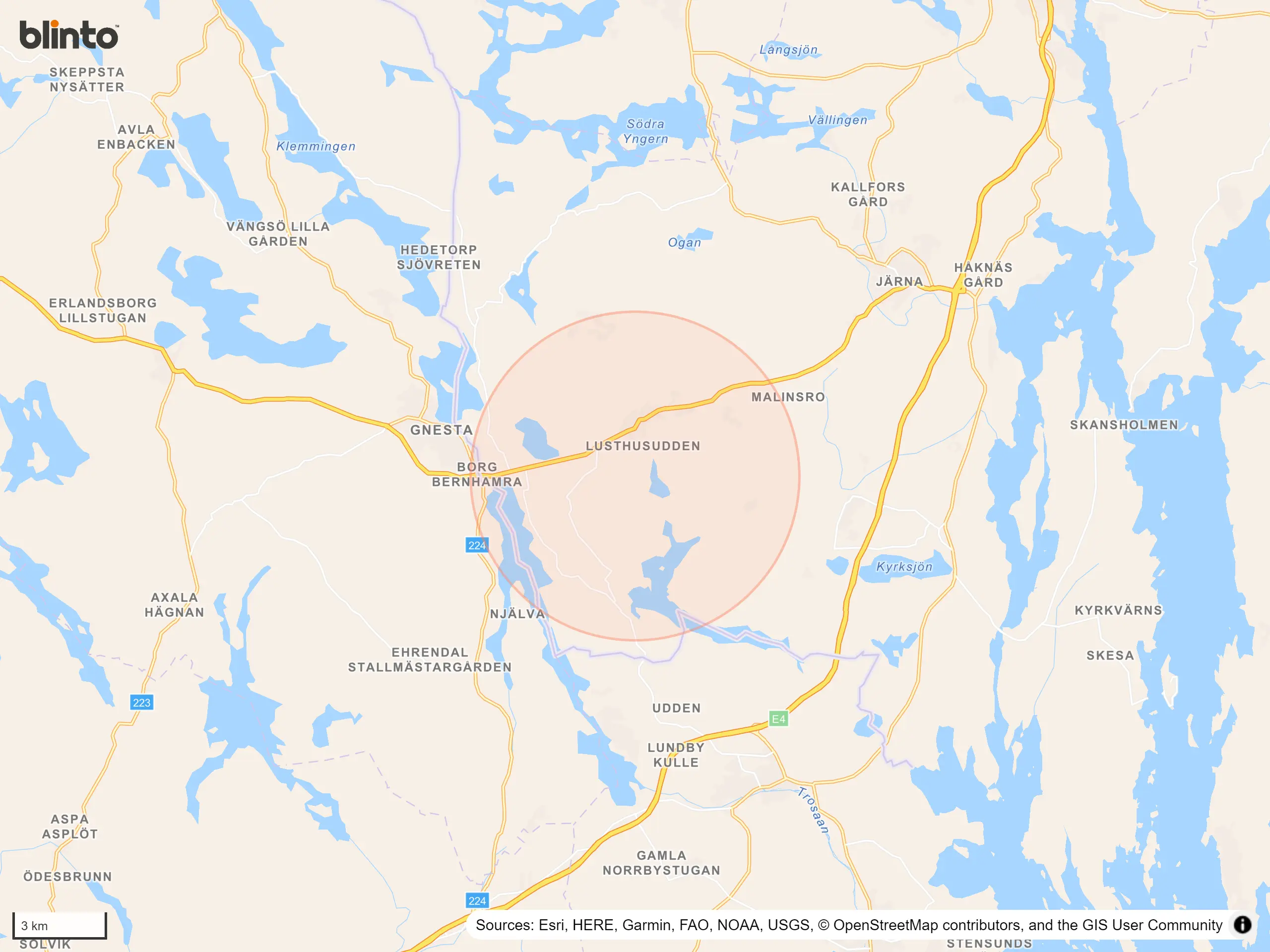 Karta &ouml;ver Mölnbo