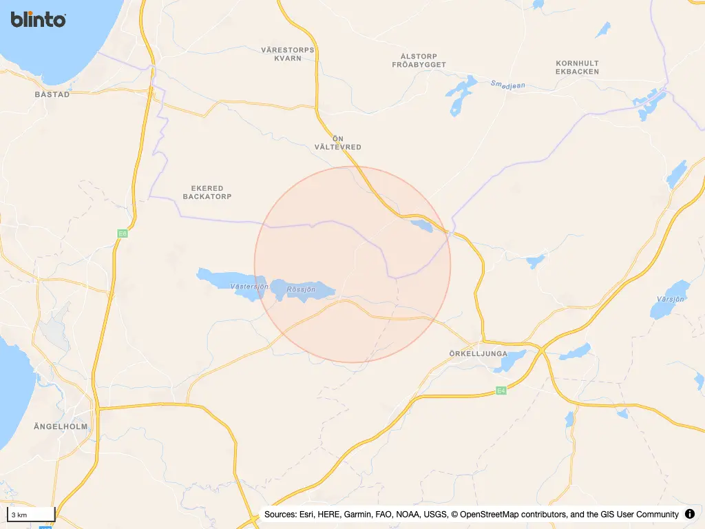 Karta över Munka ljungby