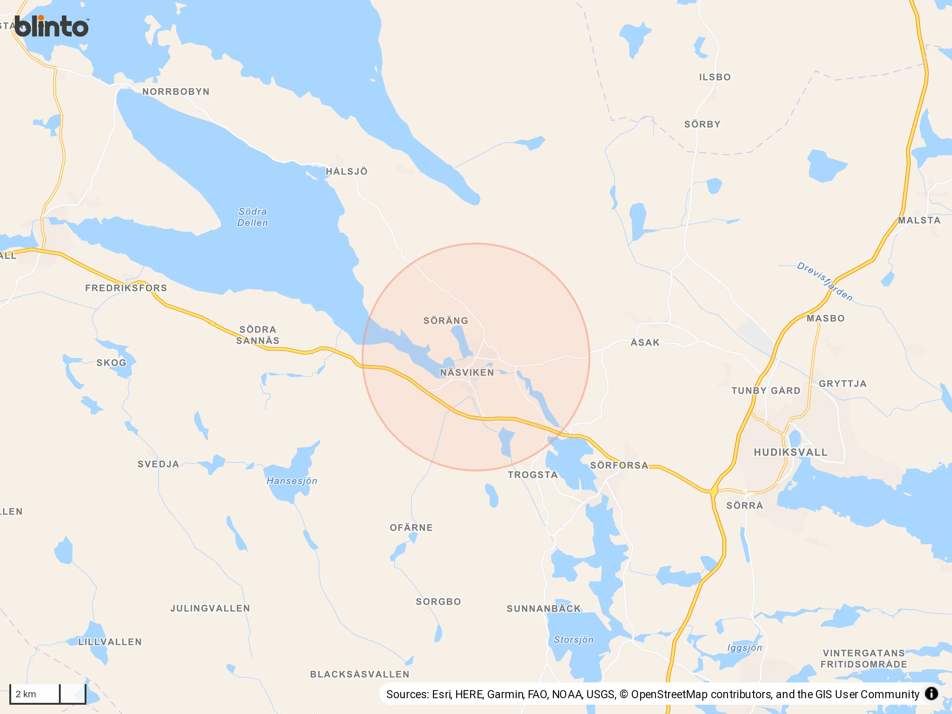 Karta över Näsviken