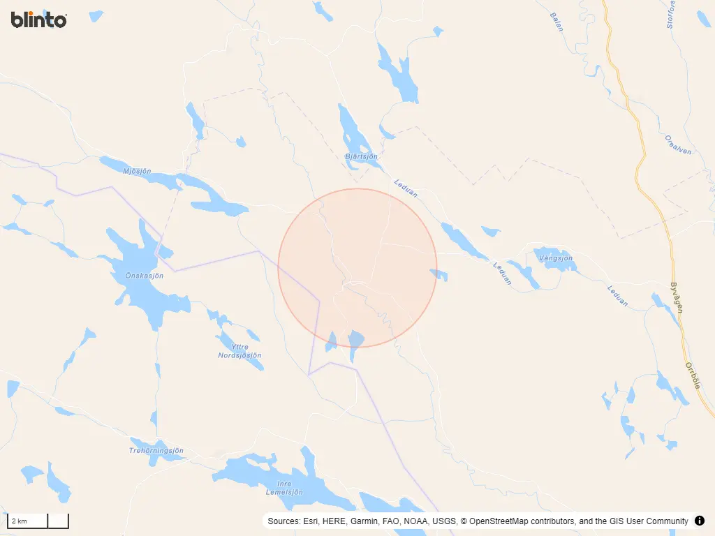 Karta över Norrfors