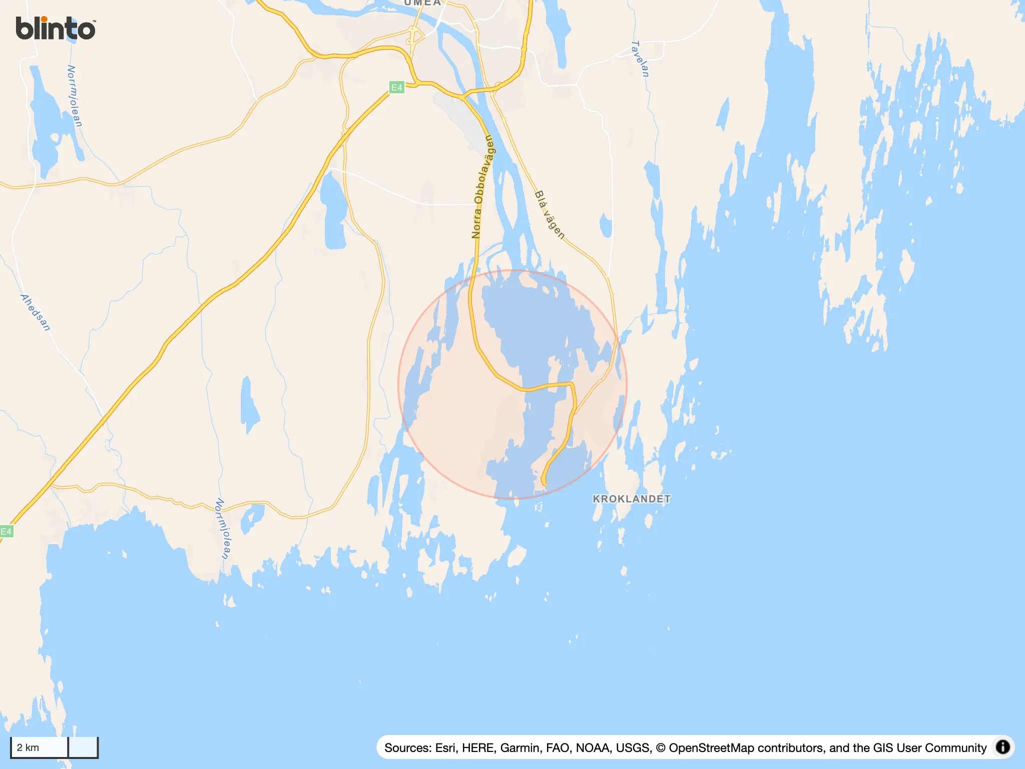 Karta &ouml;ver Obbola