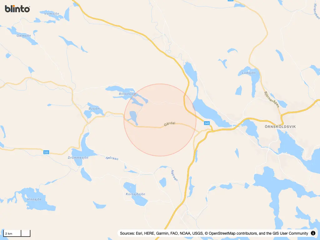 Karta över ÖRNSKÖLDSVIK