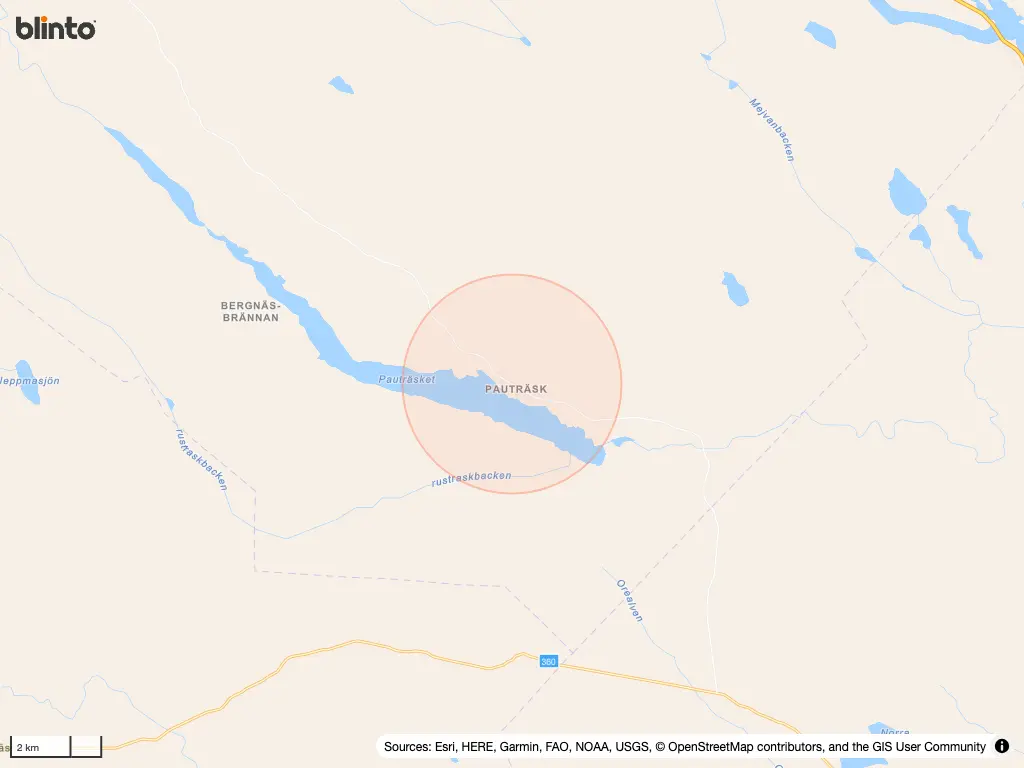 Karta &ouml;ver Pauträsk