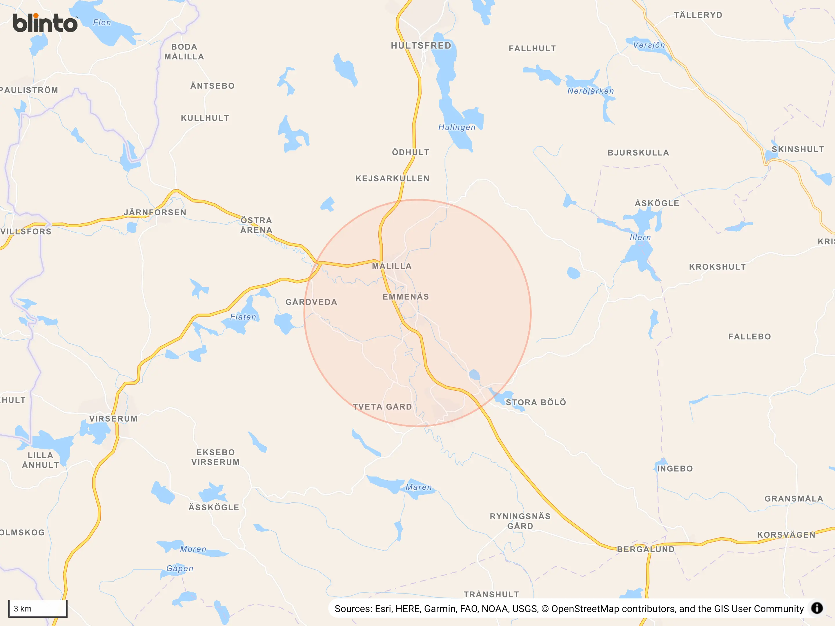 Karta över ROSENFORS