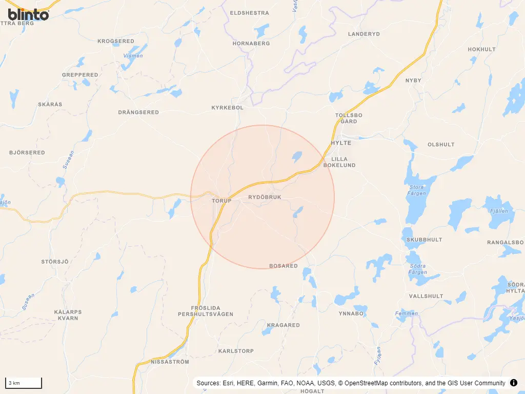 Karta över Rydöbruk