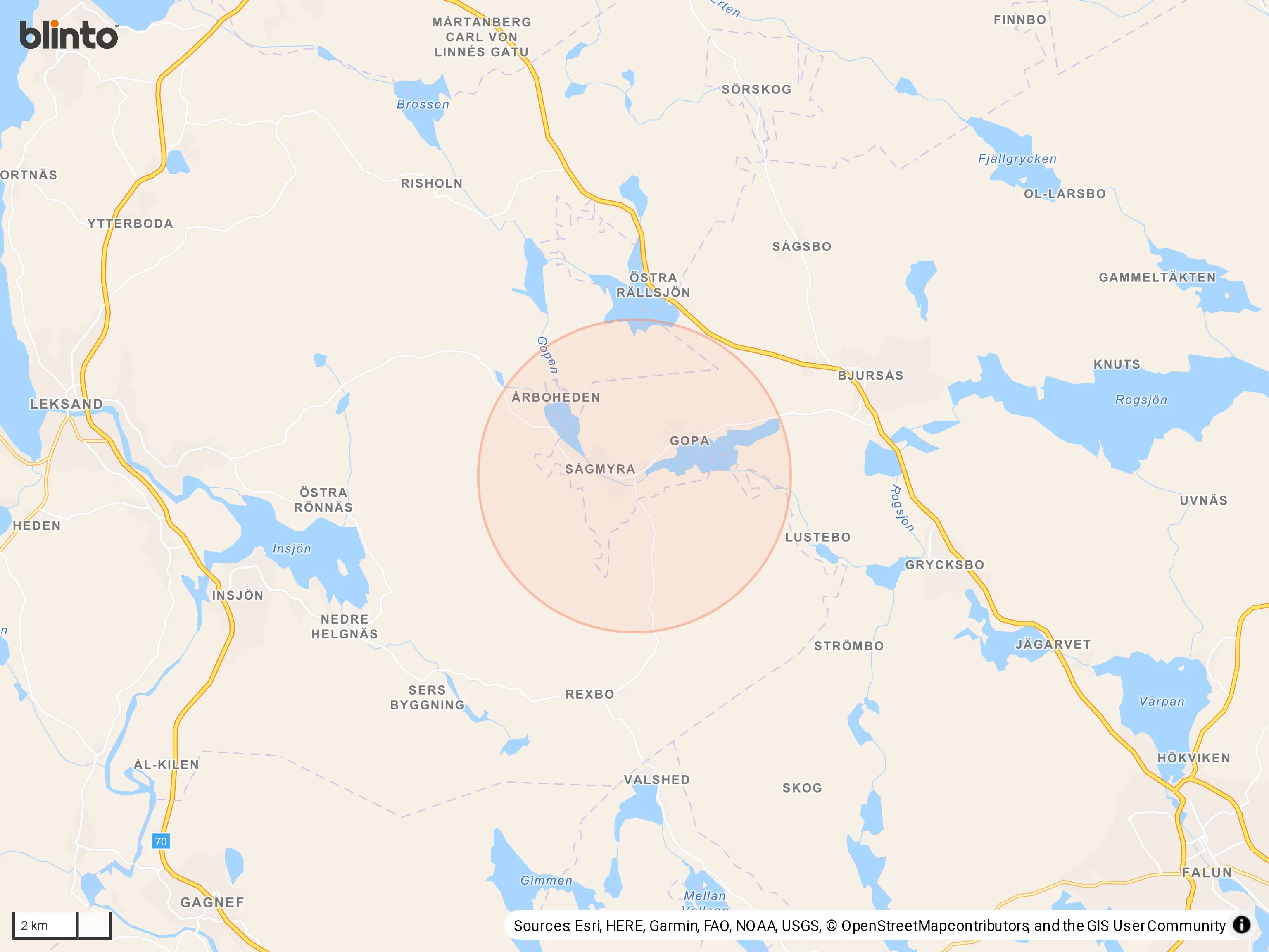 Karta över Sågmyra
