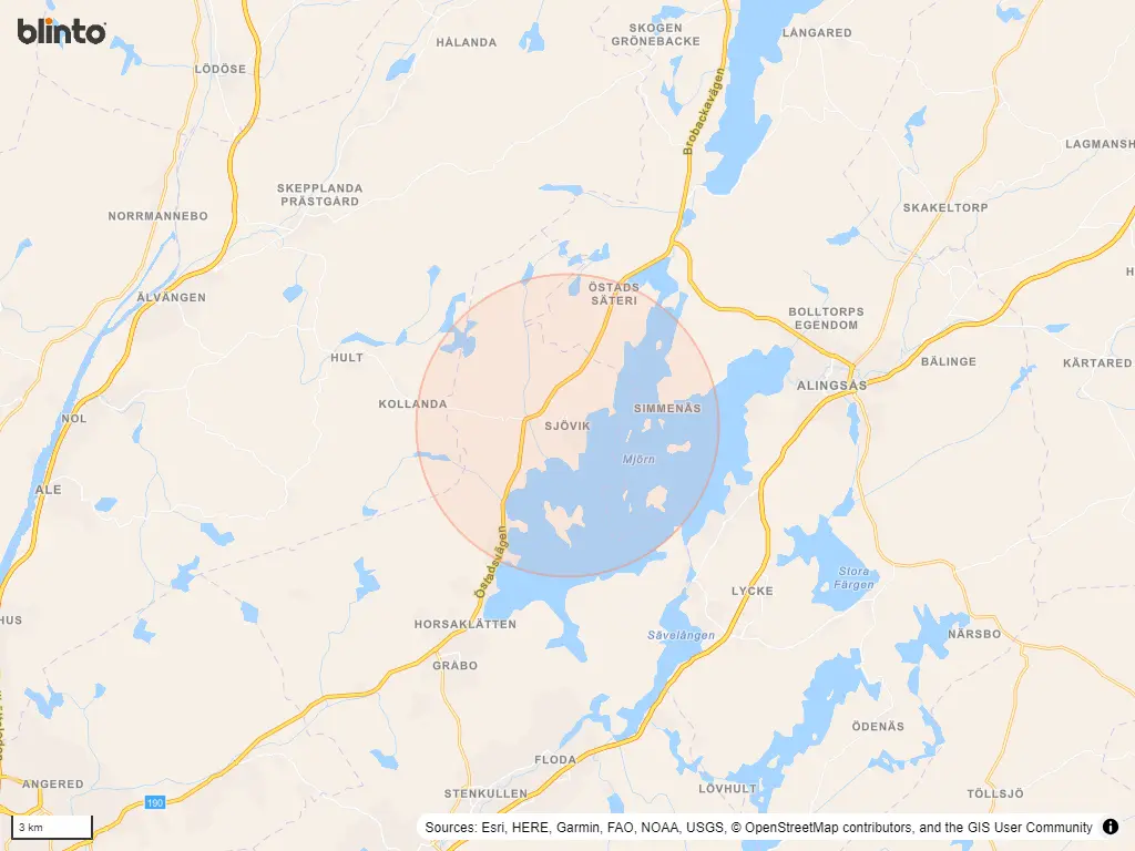Karta över Sjövik