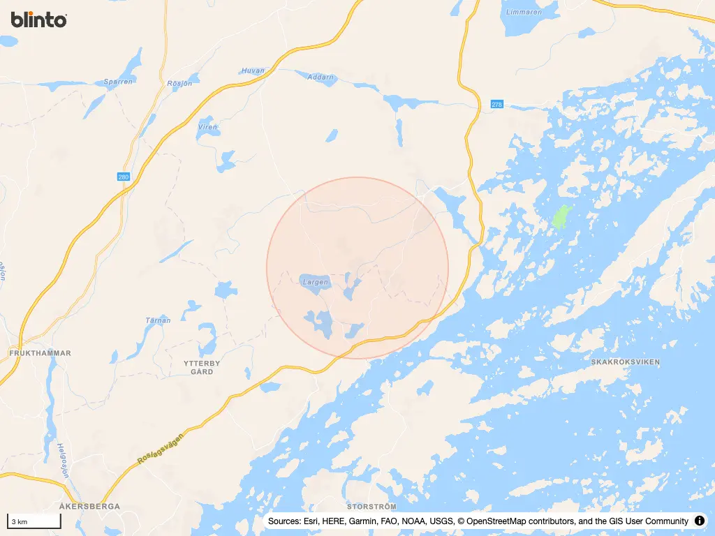 Karta över Spersboda