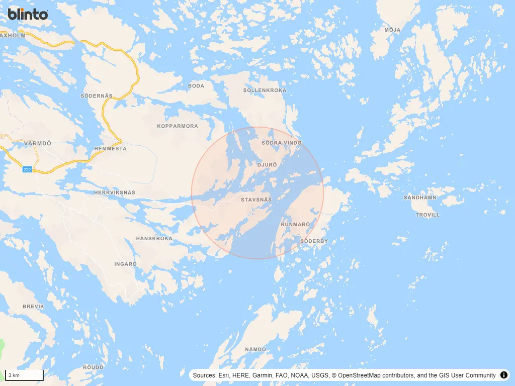 Karta över Stavsnäs