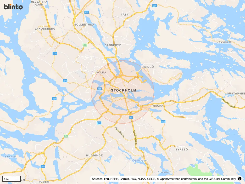 Karta &ouml;ver STOCKHOLM