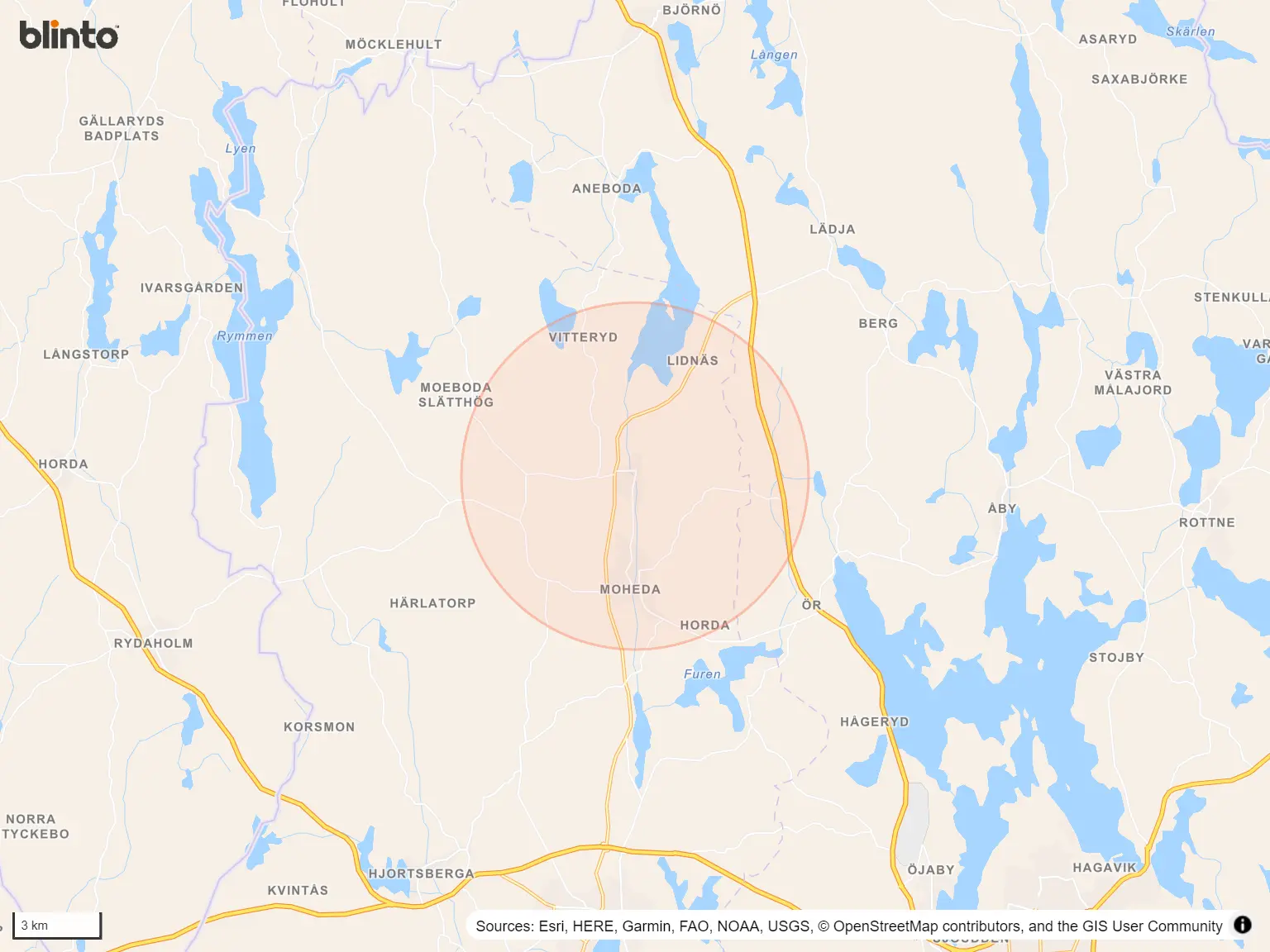 Karta över Torpsbruk
