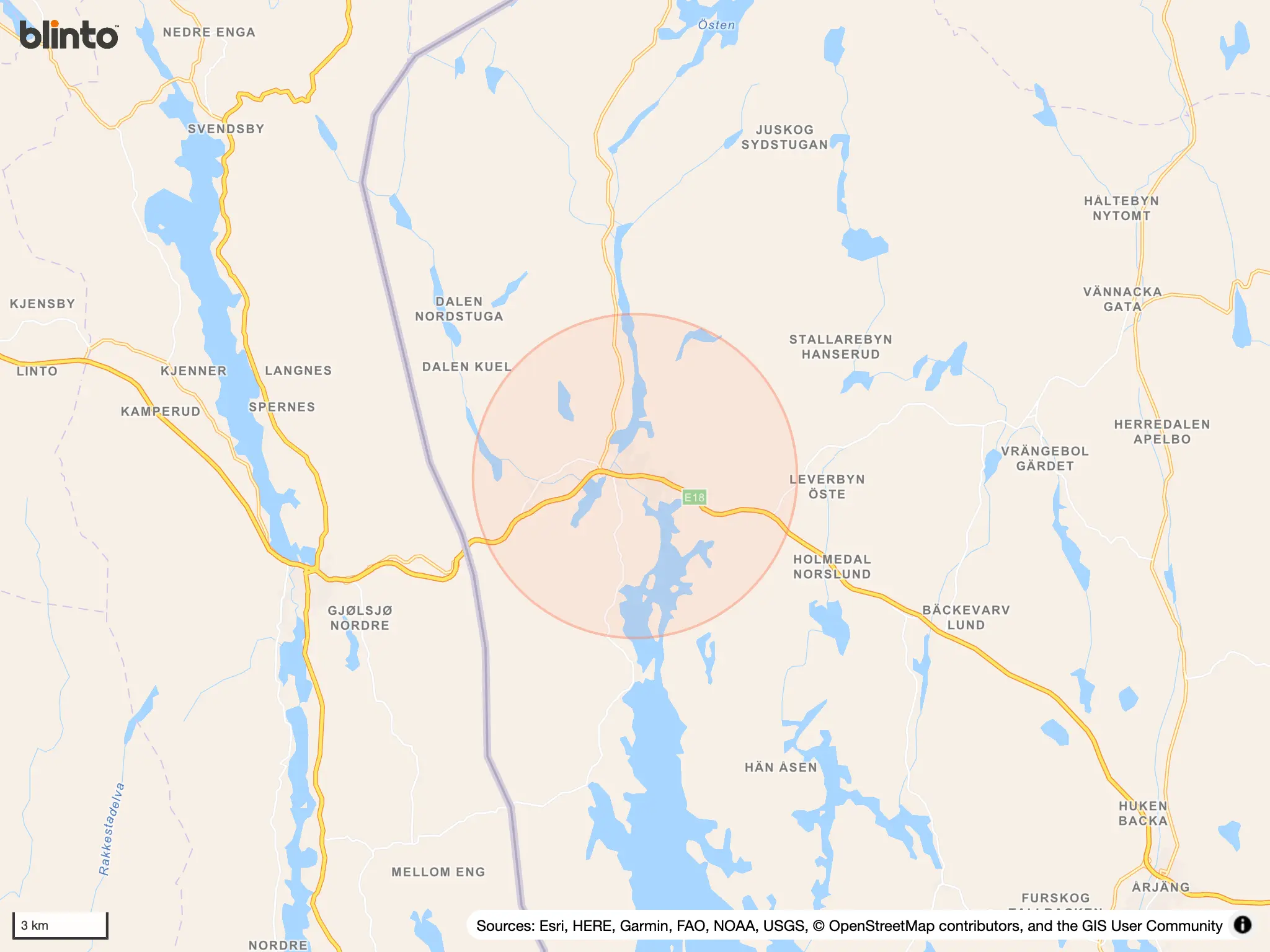 Karta över Töcksfors