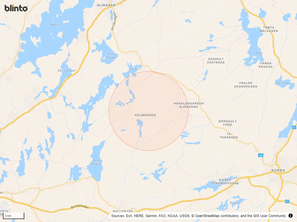 Karta &ouml;ver Töllsjö