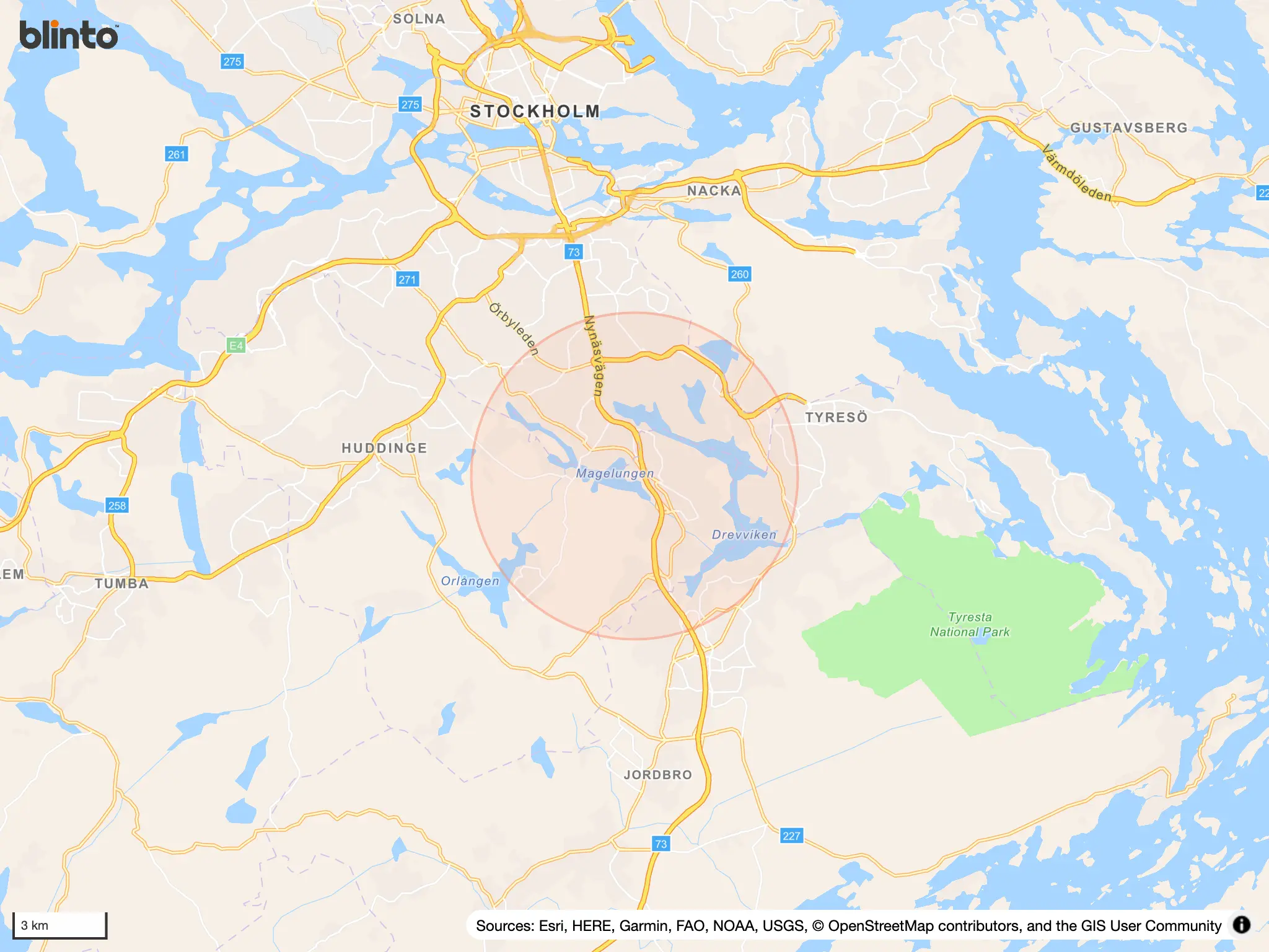 Karta &ouml;ver Trångsund