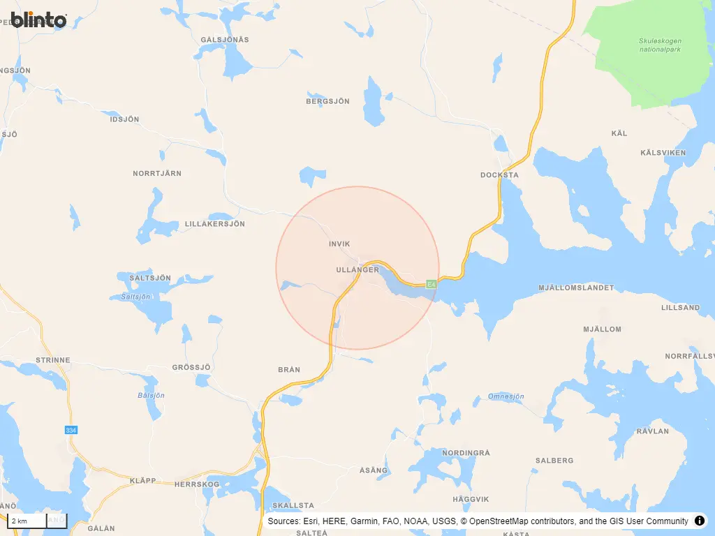 Karta över Ullånger
