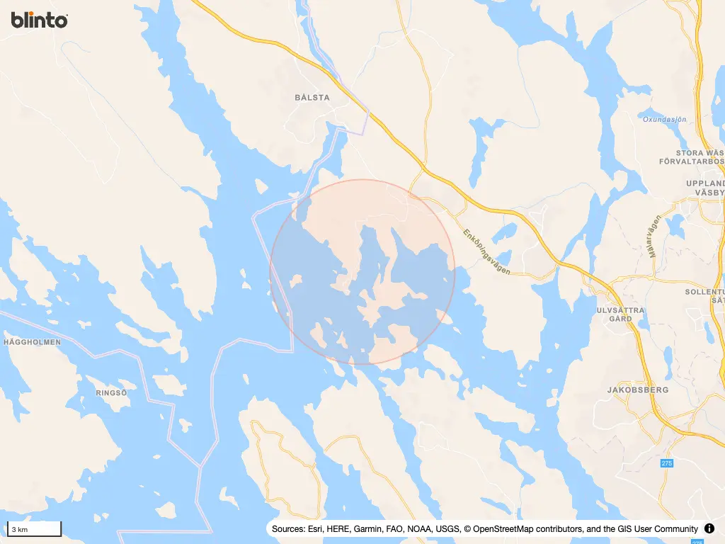 Karta över Upplands-Bro